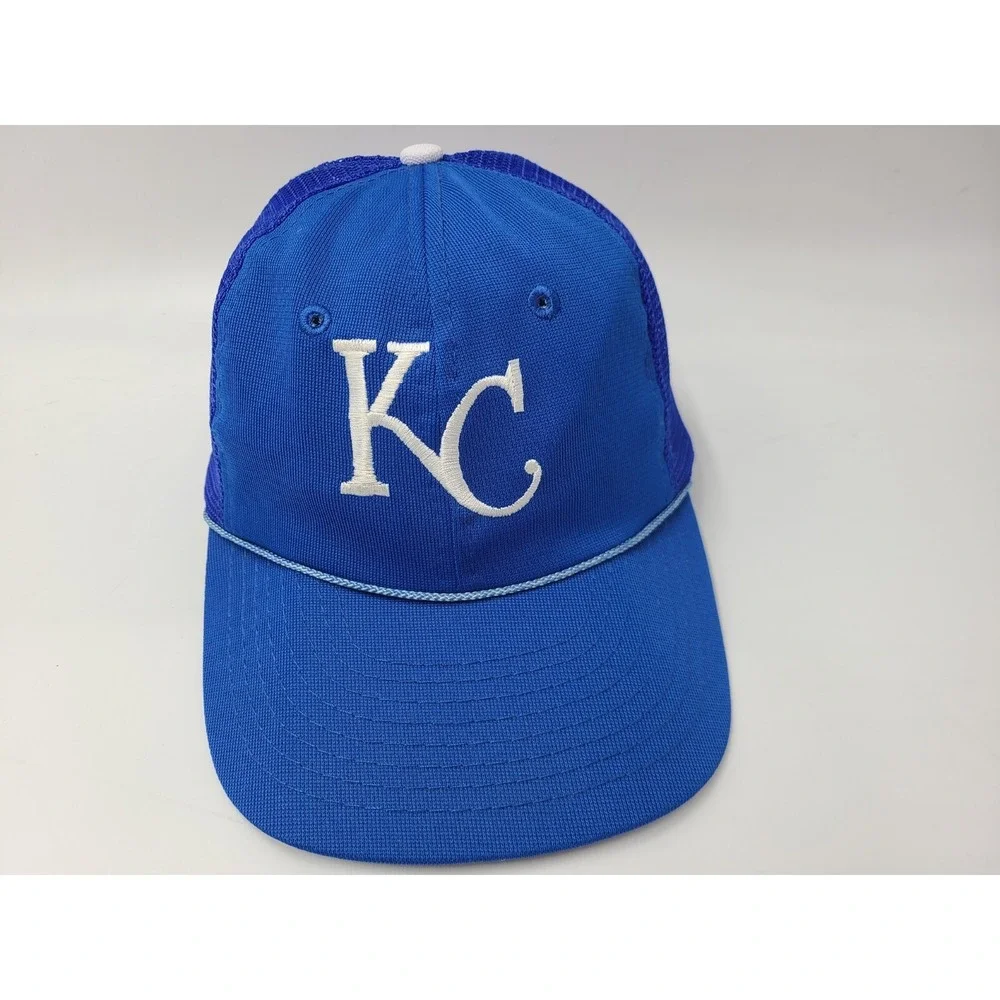 Vintage Kansas‎ City Royals Twins Enterprise Mesh Trucker Snapback Hat Cap MLB